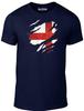 Torn England Flag - T Shirt Mens Womens Tees Top World Cup English Retro Country Cool Sport Pride