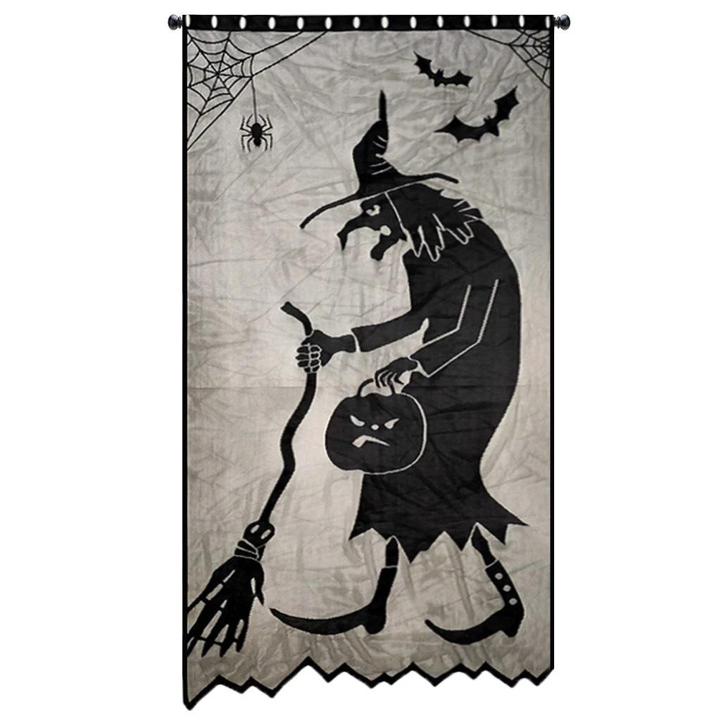 Black Lace Halloween Spiderweb Table Runner - European & American Style