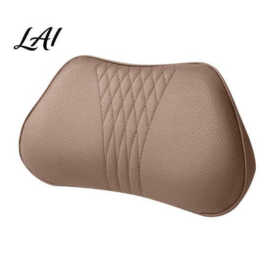 Washable PU Leather Neck Protector Memory Foam Car Pillow/Backrest Breathable Cover with Adjustable Auto Pad Elastic Strap Relieve Fatigue