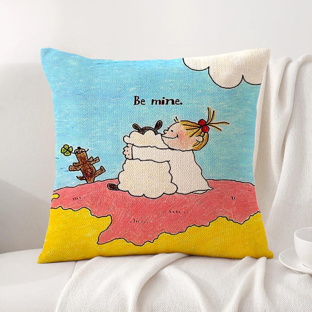 C-Coco And Wondrous Gang Cushion Cover Summer Coolness Linen Fabric Double-Sided Printing Pillow Case Sofa Home Decor Gift