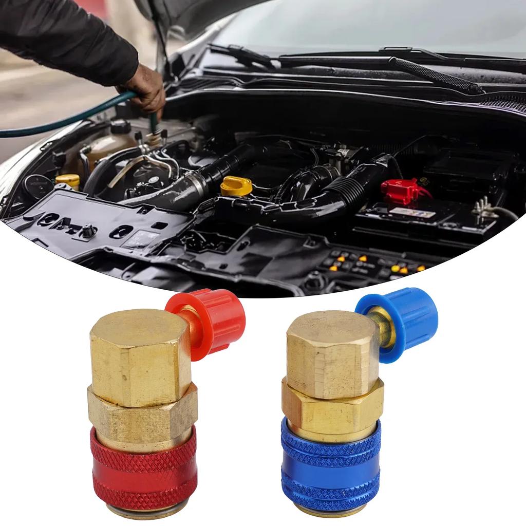 Adapter Coupler Quick Connector HVAC Maintenance 90-degree Design Adjustable Alloy Color Coded Easy To Connect