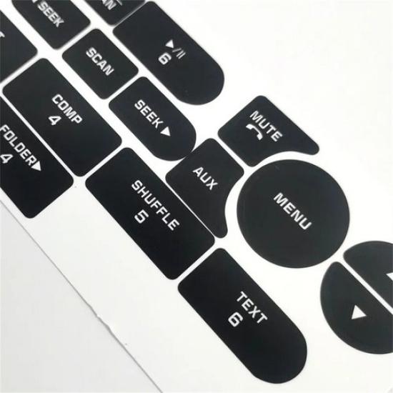 Car Replacement Radio Button Stickers For FORD MUSTANG 2005 2006 2007 2008 2009