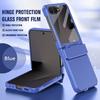 Flat Hinge with Front Glass Full Protective Cover For Samsung Z Flip 8 Flip7 FE Galaxy Z Flip 7 6 5 Slim Anti-slip Back Cover