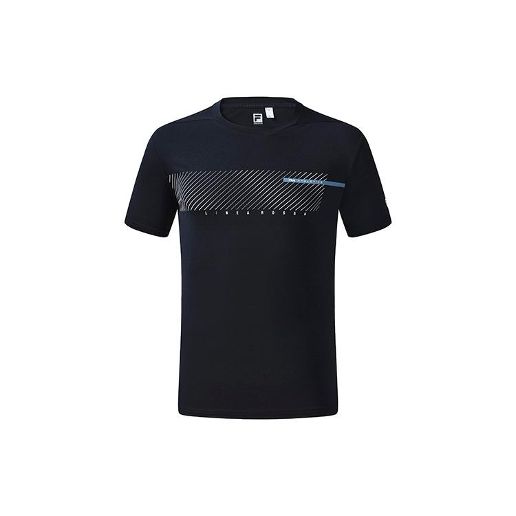 FILA Athletics T Shirts Men s Royal Blue Crew Neck Moderate Straight Fit A11M231104F-NV M