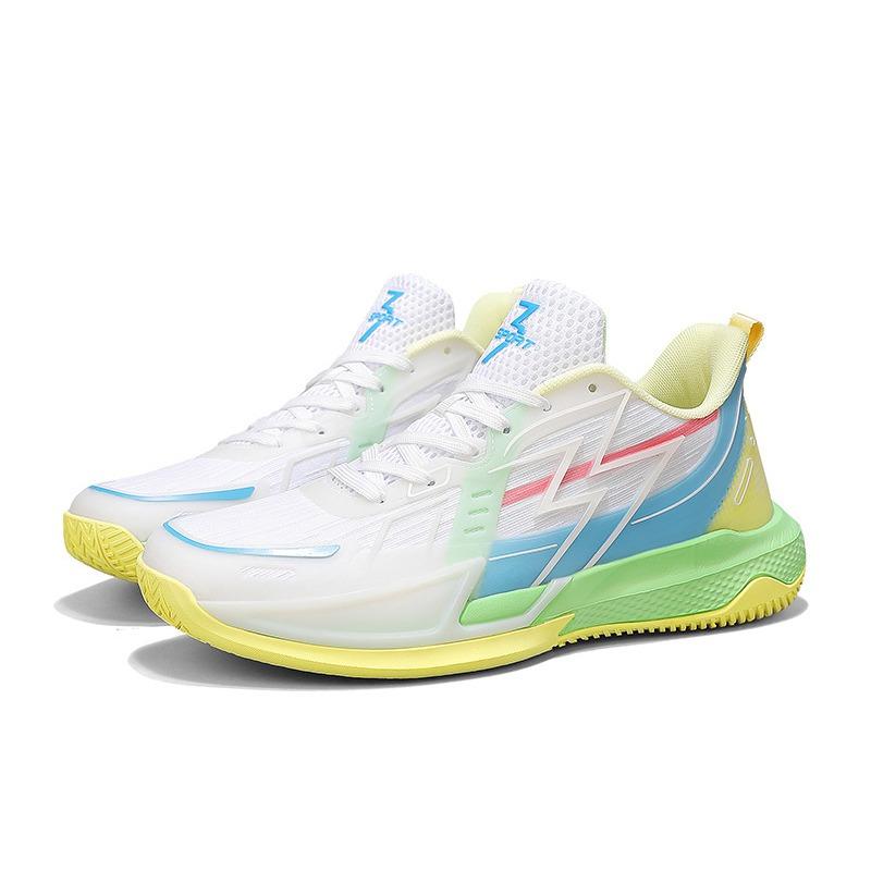 Basketballschuhe Herren Sportschuhe Neu 2 Frühling und Sommer Mesh Atmungsaktiv Leuchtend High-Top Kampf Verschleißfest Sneaker