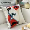 Premium Picasso Abstract Cotton Pillow Case Canvas Single-sided Embroidered Cushion Cover for Sofa Living Room Home Decoration