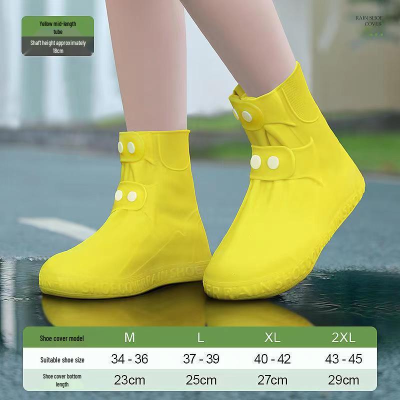 Couvre-chaussures antidérapants imperméables en silicone: Inodore, Durable, Facile à mettre/enlever