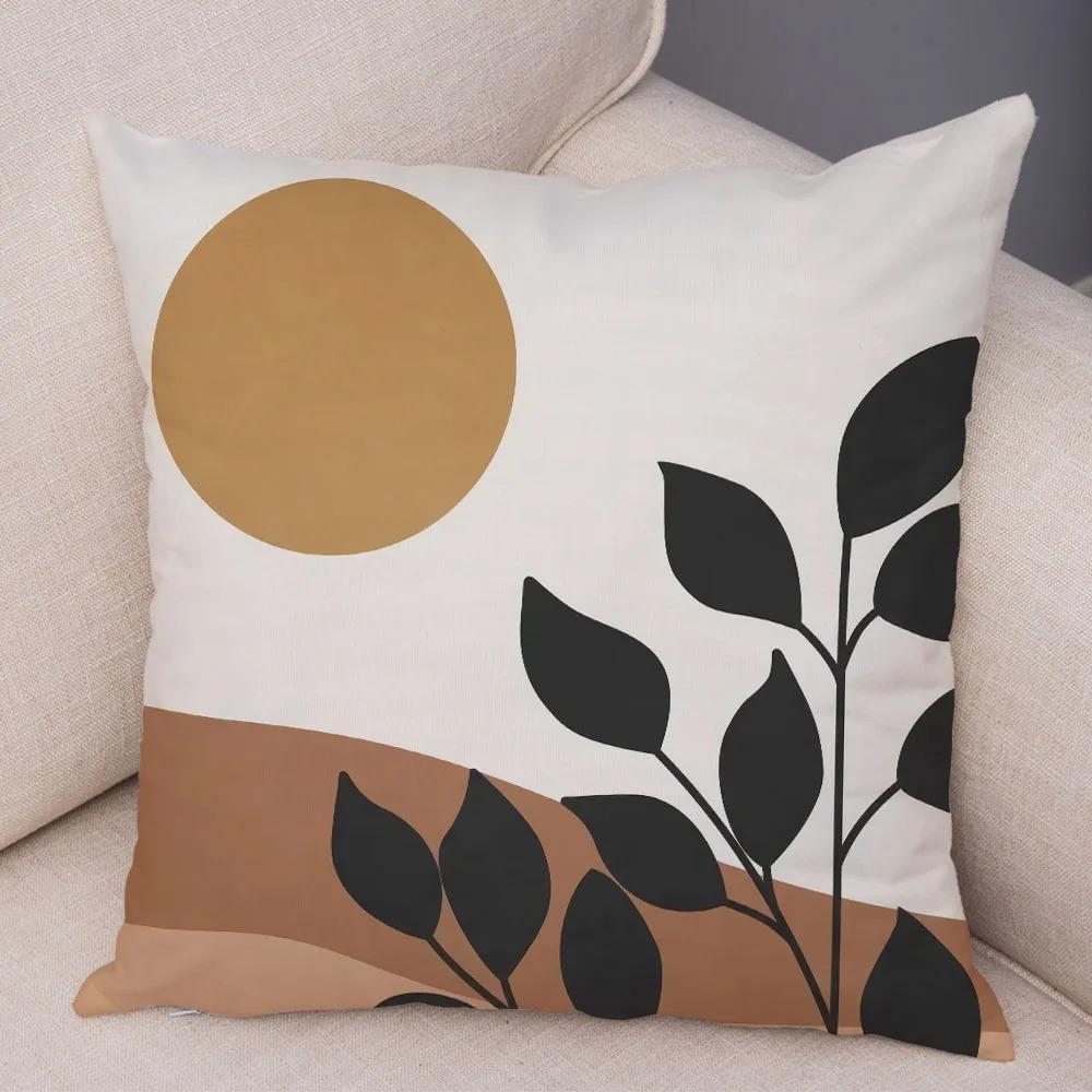 Simple Illustration Style Pillowcase Interior Decoration Office Living Room Home Pillowcase
