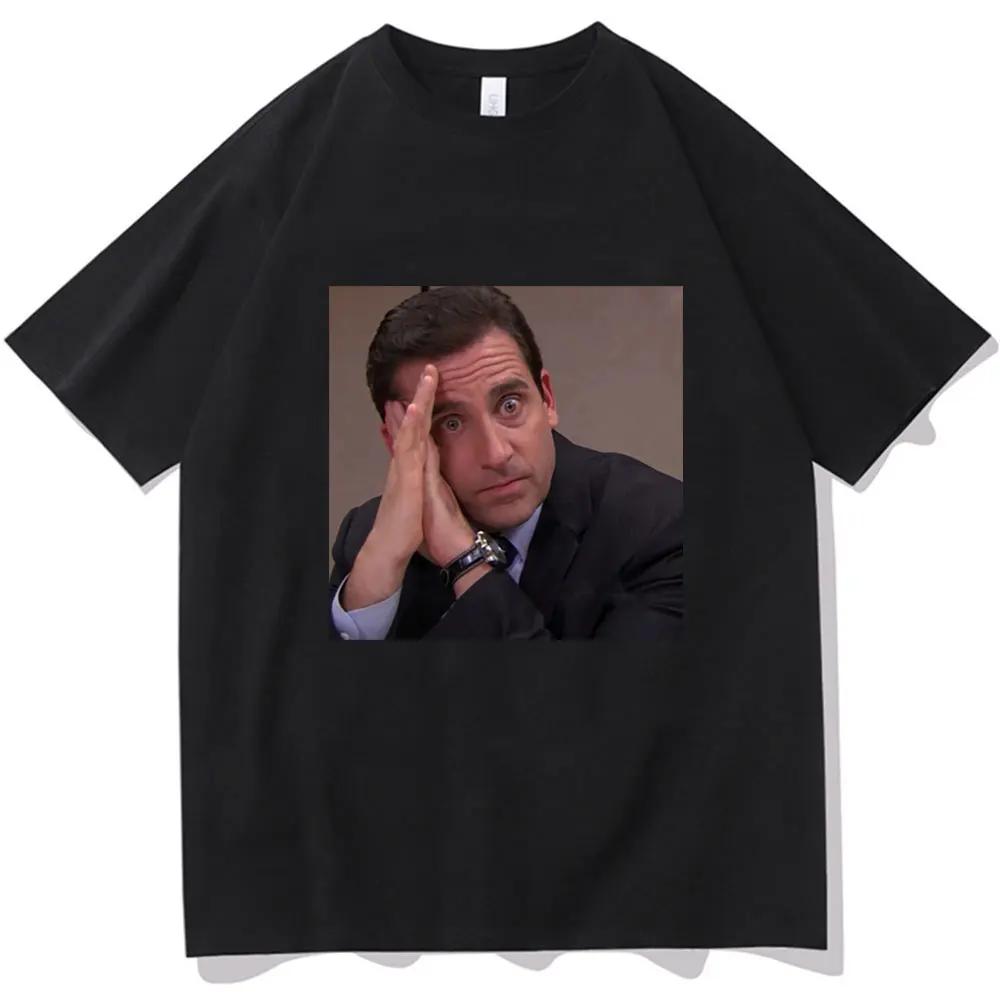 Funny Michael Scott Print TShirt TV Series The Office Dwight Schrute Jim Halpert TShirt Unisexs and Womens Cotton TShirt Tops
