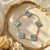 Four-leaf Clover Five-flower Bracelet for Women Accessible Luxury Style Fashioneasiest for Matchcasual Flower Bracelet