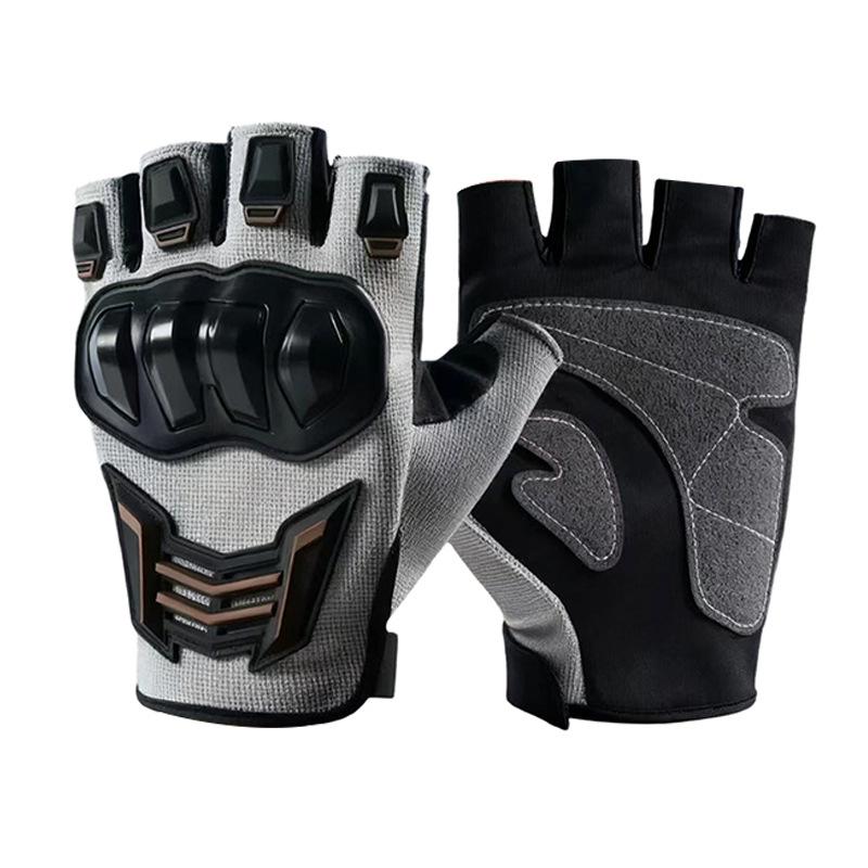 Motorcycle Riding Gloves Non-slip Riding Gloves Anti-fall Outdoor Bicycle Riding Half-finger Gloves