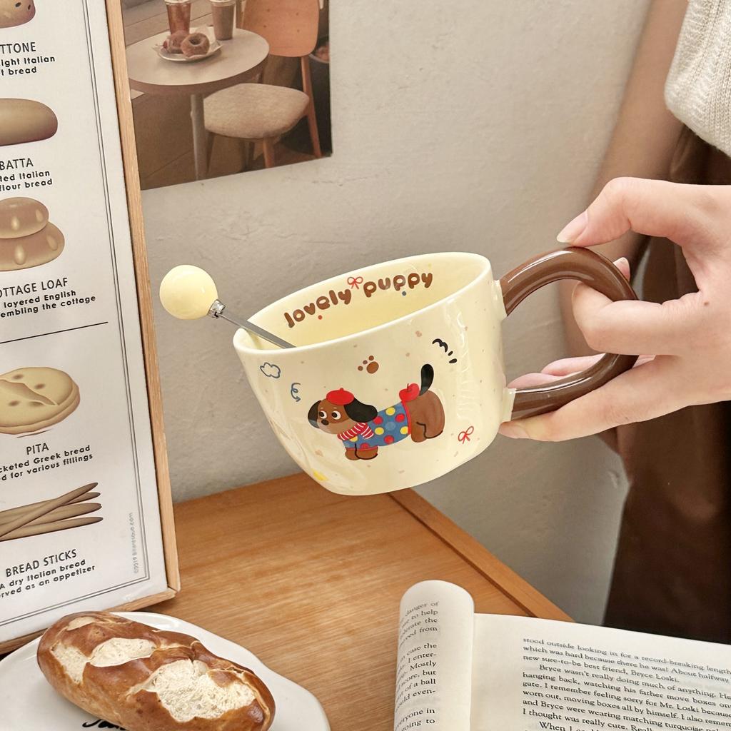 Cute Dachshund Dog Mug Office Home Breakfast Cup Couple Gift Creative High Value Ceramic Water Cup