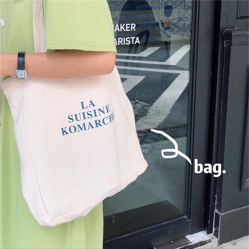 Small Fresh Tote Bag Shoulder Bag Student Casual Hand Carry Shopping Bag Woman