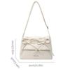 Korean Style Balletcore Bow Handbag Shopping Bag PU Leather Underarm Bag  Women