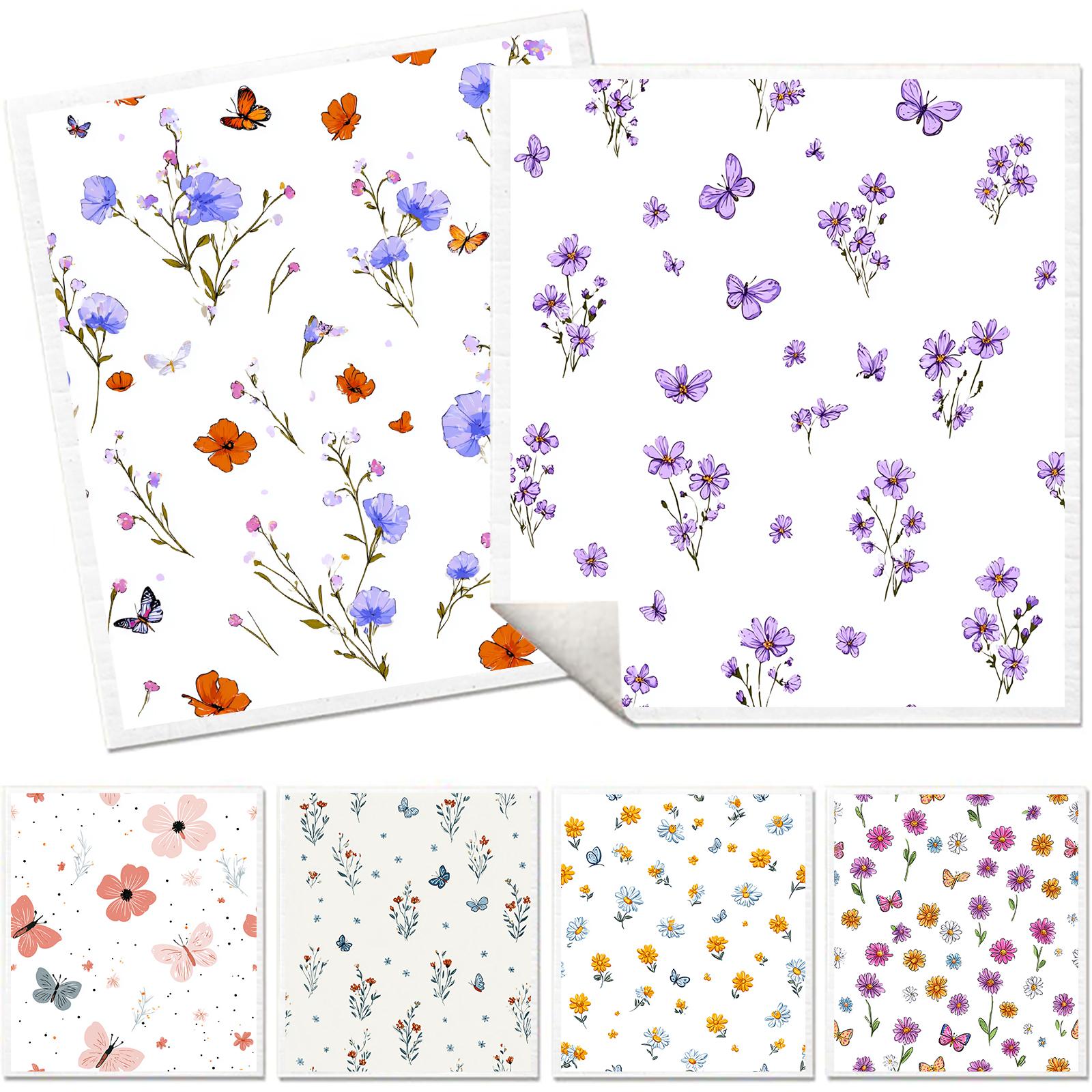

Cleaning Cloth Reusable Kitchen Dish Towels 6PCS Eco-friendly Microfiber Colorful Flowers Print Dishcloths Lint Free Washable Duster Rags Tea Towels J68-6Pcs