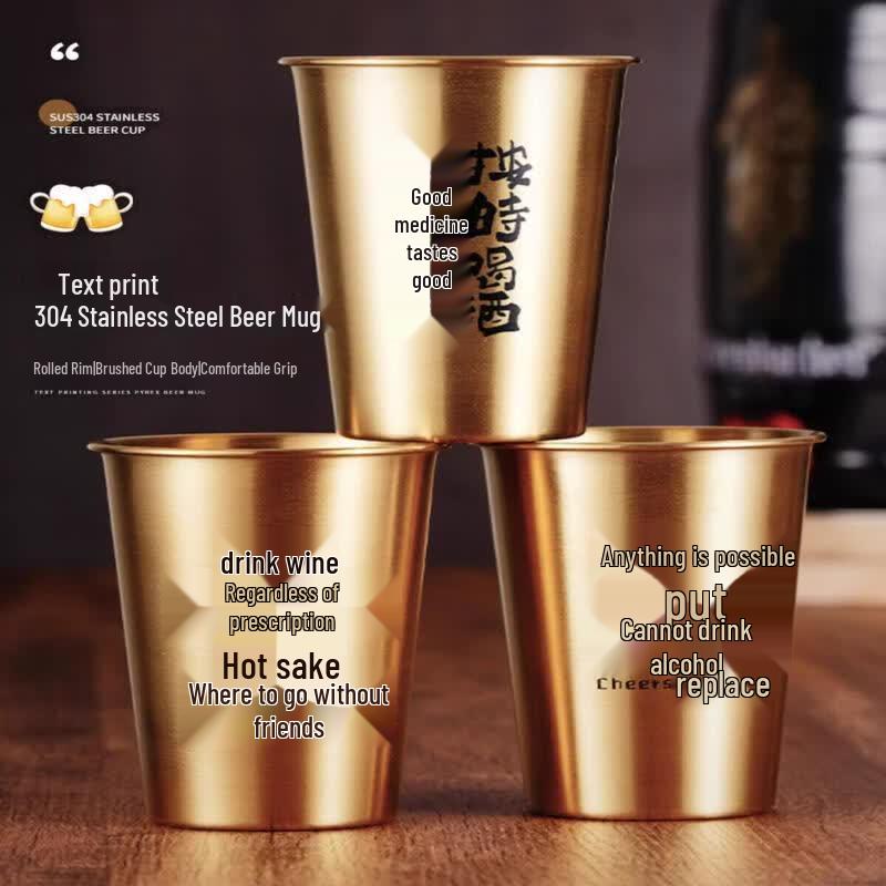 Qiwei 500ml Stainless Steel Beer Mug