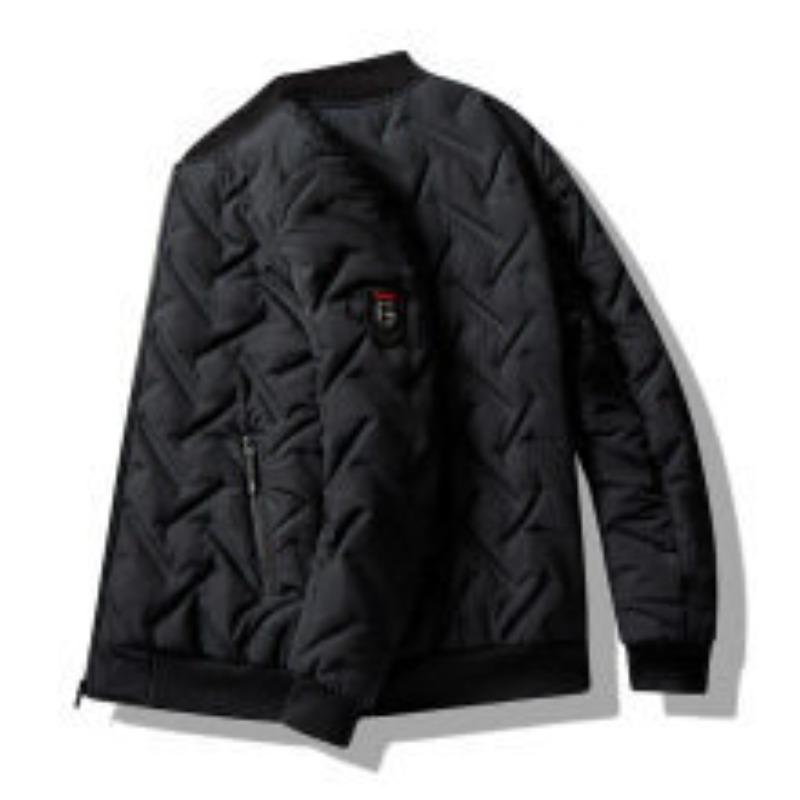 

Men s Jacket Autumn and Winter New Men s Cotton-padded Clothes Trendy Short Baseball Collar Light Feather Cotton-padded Men s Clothing L чёрный