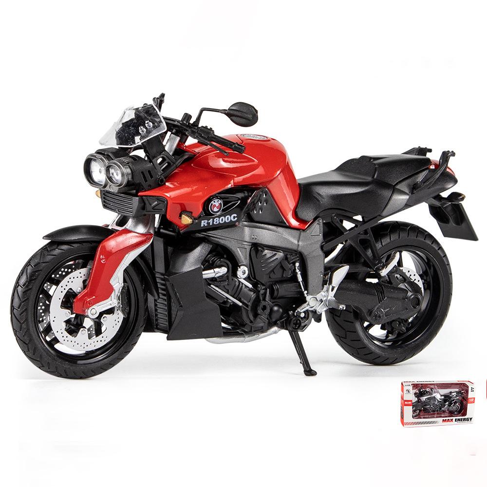 

1/12 модель мотоцикла из сплава R1800C, детская игрушка, мотоцикл, маятник, раздвижная модель автомобиля, игрушка для мальчика 1/12-Size:18.5*9.7*5cm красный