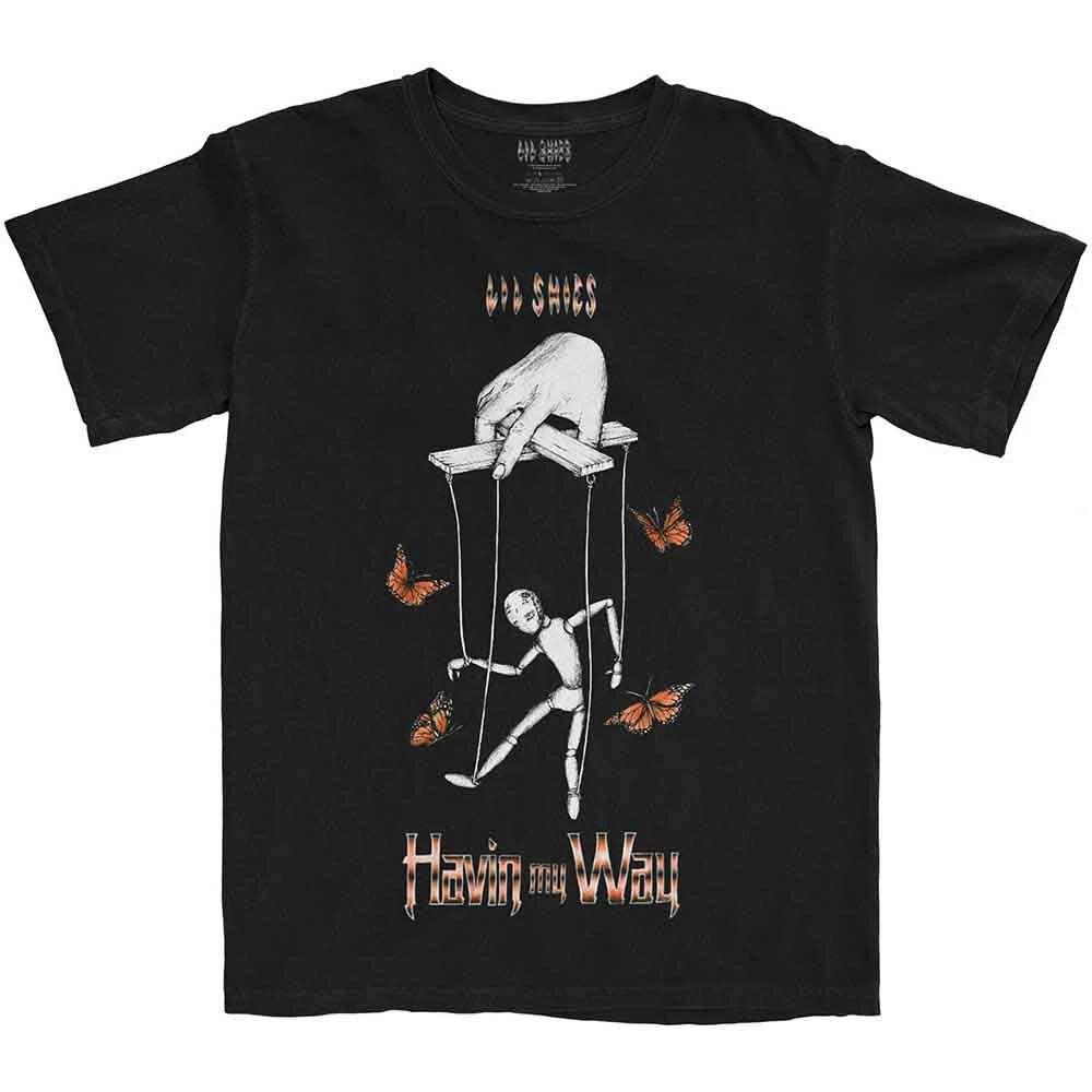 Lil Skies Butterfly Puppet T-Shirt Black New L