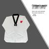 Adults' & Children's Taekwondo Training Suit - Long/Short Sleeve, Summer/Autumn, Striped Design with Custom Print Option