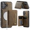 2 In 1 Detachable Magnetic Cards Solt Wallet Leather Case For iPhone 16 Pro Max 15 Plus 14 13 12 For Magsafe Removable Bag Cover