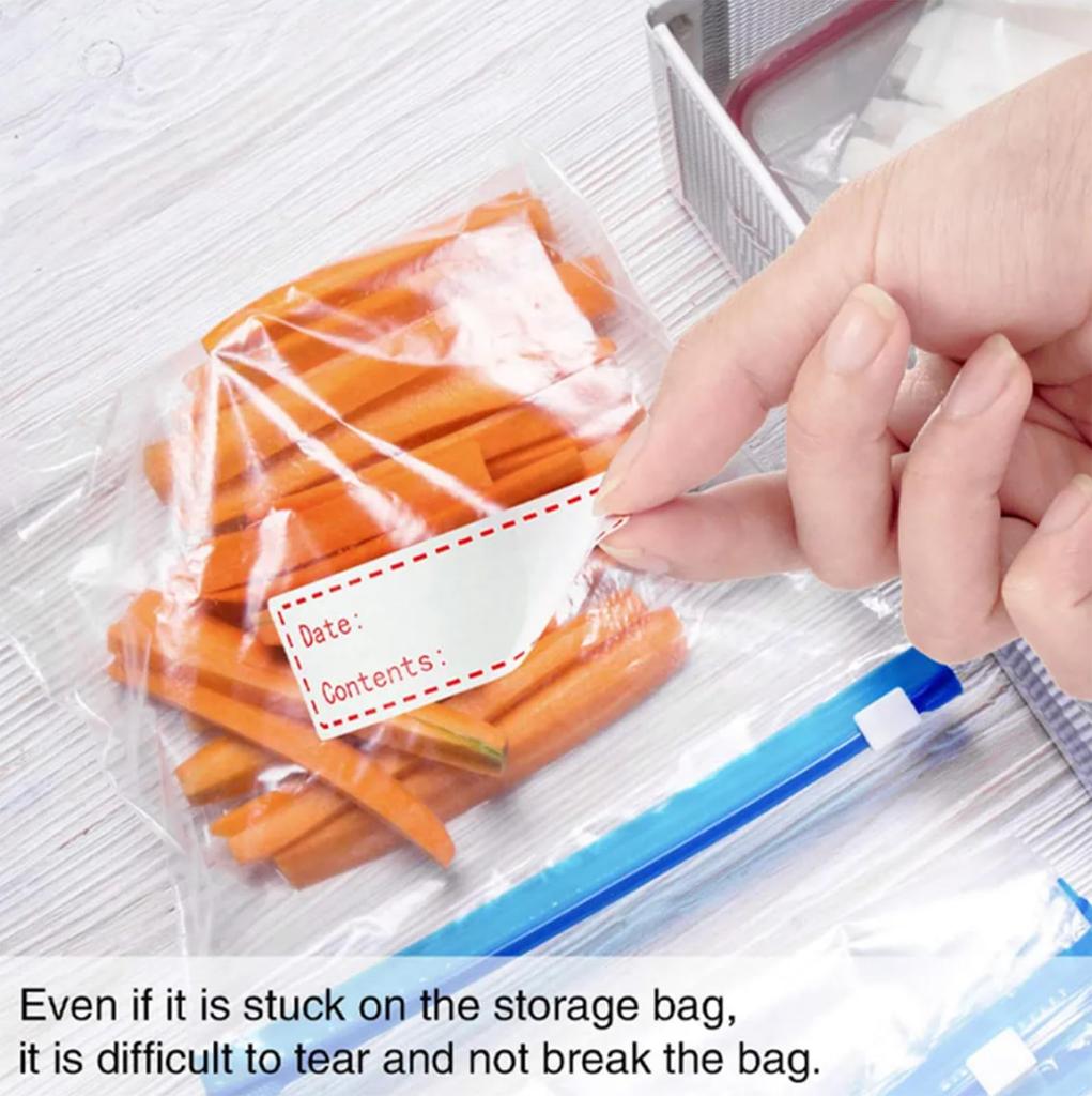 250 PCS Kitchen Food Label Stickers Roll Self Adhesive Date Marking Sticker Household Storage Tags