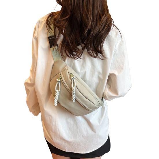 Woman Crossbody Fanny Pack Waist Bag with Adjustable Strap Multiple Zippered Pockets Casual Waist Wallet for Sports Travel Vacation