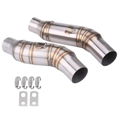 1 Çift 51mm Motosiklet Egzoz Orta Bağlantı Borusu Adaptör Bağlayıcı Kawasaki Z1000 20102014 için