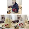 Fruit Pattern Nylon Backpack For Girls With Apple Print And Zipper Design