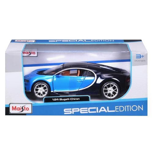 Maisto 1/24 Bugatti Chiron 2015 Blue / Diecast Model Car, Finished Product 31514 BU