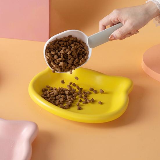 4Pcs Cat Bowl Plastic Anti-Tipping Feeding Bowl Weighted Structure Feeding and Drinking Bowl Spill Proof Pet Bowl for Cats and Dogs Durable Pet Food