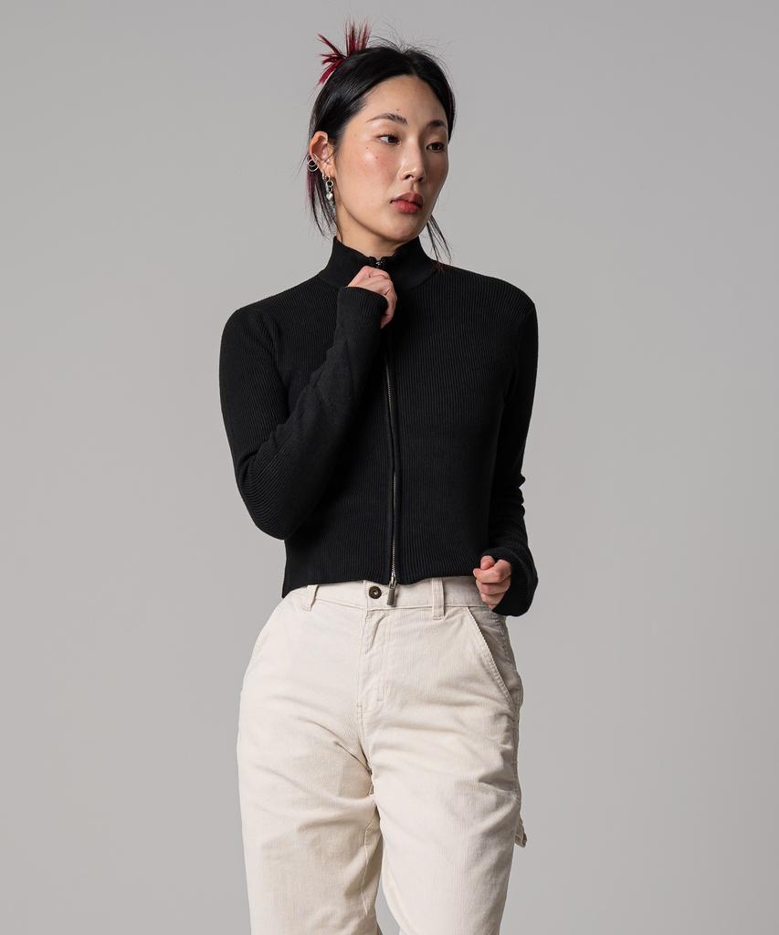DICKIES Women'S Slim Fit Mock Neck Knit Black