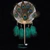 Portable Fairy Feather Fan with Tassels Foldable Performance Fluffy Colorful Craft Handheld Fan Multistyles