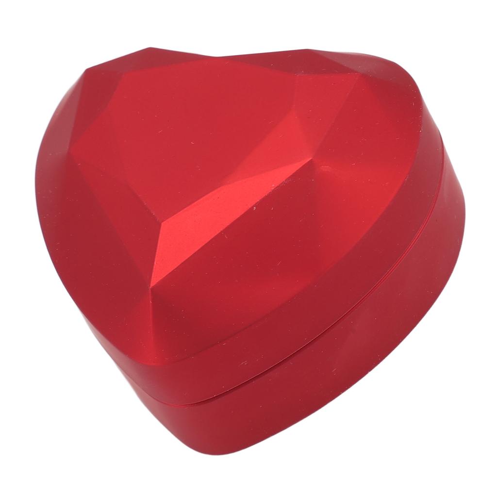 LED Light Pendant Necklace Box Large Capacity Soft Lining Hrt Shaped LED Pendant Box Jewelry Gift Box for Valentine's Day Anniversary Wedding