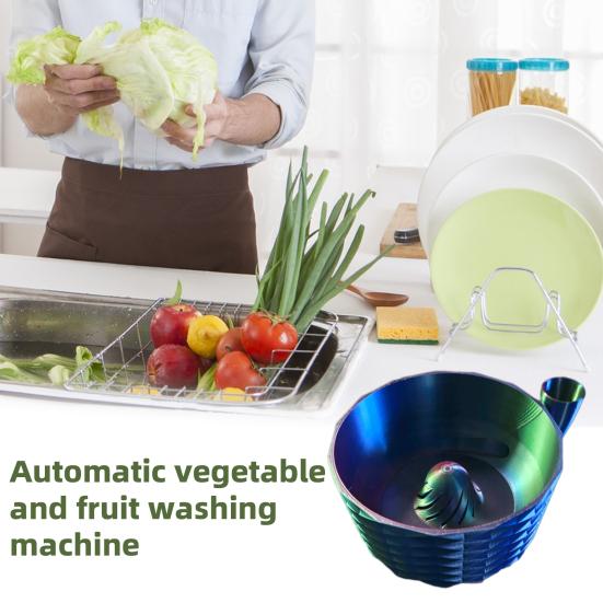 Turbo Fruit Washing Bowl 3D Printed Vegetables Cleaning Bowl with Strainer Fruit Washing Basket Basin for Berry