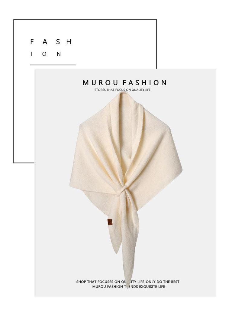 Extra großer roter Dreiecksschal aus Merinowolle - Gestrickte Stola für Damen, Wärme für Herbst/Winter