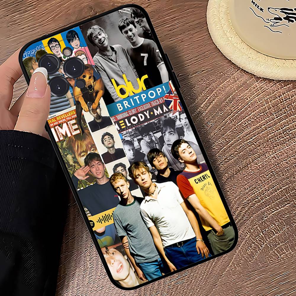 Rock Band B-Blur Phone Case For IPhone 16 Pro Max 15 17 Plus 14 13 12 Mini 11 Black Cover