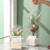 2026 Portable Flower Box Transparent Plastic Flower Arrangement Empty Container Rose Gift Box for Home Garden