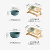 Elevated Cat Ceramic Bowls Tilted Raised Pet Bowl Adjustable Height Dog Food Bowls Feeding Bowl Dog Dish Feeder for Cats Pets