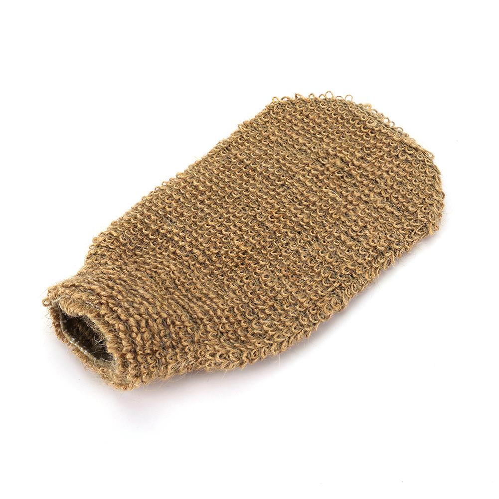 Natural Back Scrubber with Glove Body Cleaning Strap Hemp Back Rubbing Tool for Deep Cleaning Skin Relax