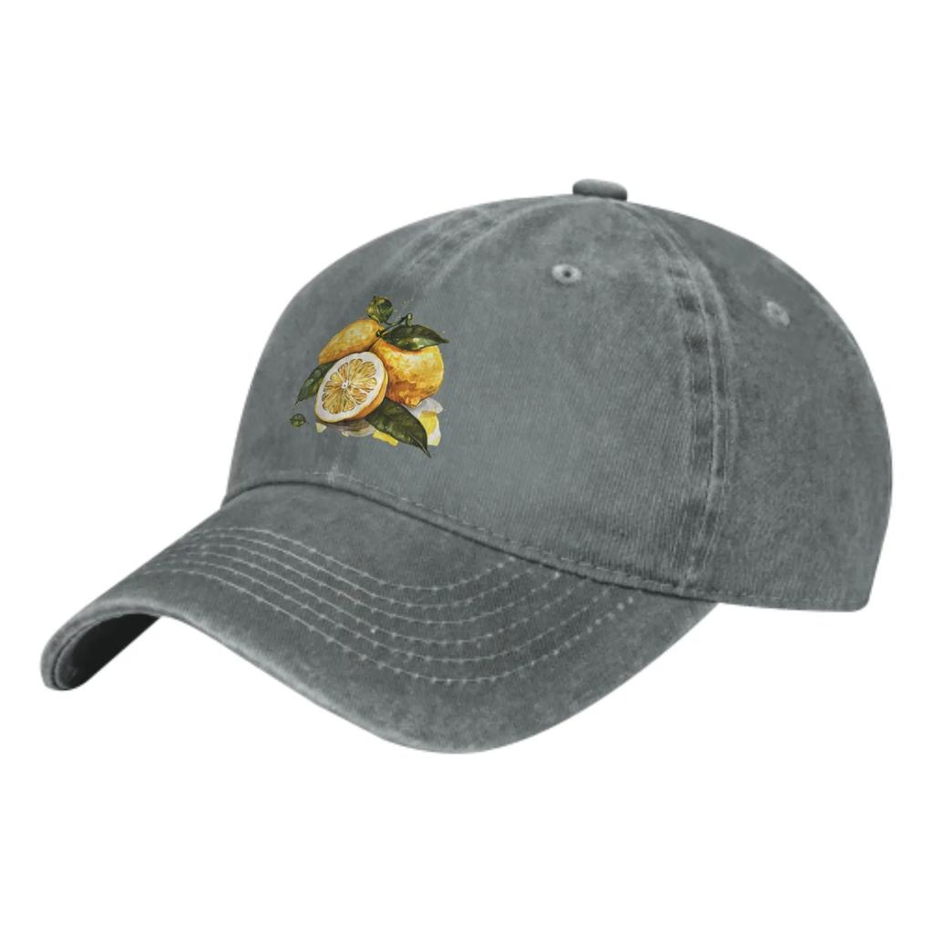 Sour Lemon Summer Classic Fashion Men Trucker Hat Cotton Breathable Women Cowboy Cap Outdoor Leisure Basketball Caps