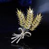 Luxury Wheat Ear Brooch: Elegant, Versatile Pin for Professional Suits and Fashionable Japanese-Korean Styles.