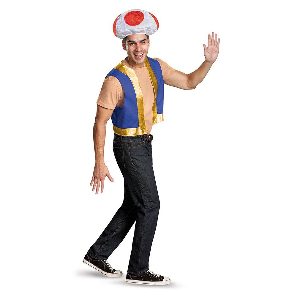 

Toad Costume Mario Cosplay Outfit Adult Fancy Dress Vest Hat Set Character Video Game зелёный