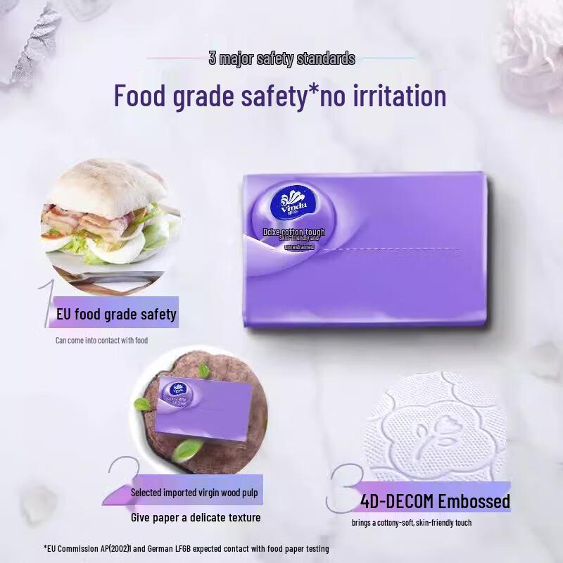 Vinda Cotton Soft Unscented Facial Tissues