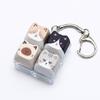 Mechanical Fidget Keychain Finger Button Calming Keychain Cat Keyboard Fidget Toy  Children Adults