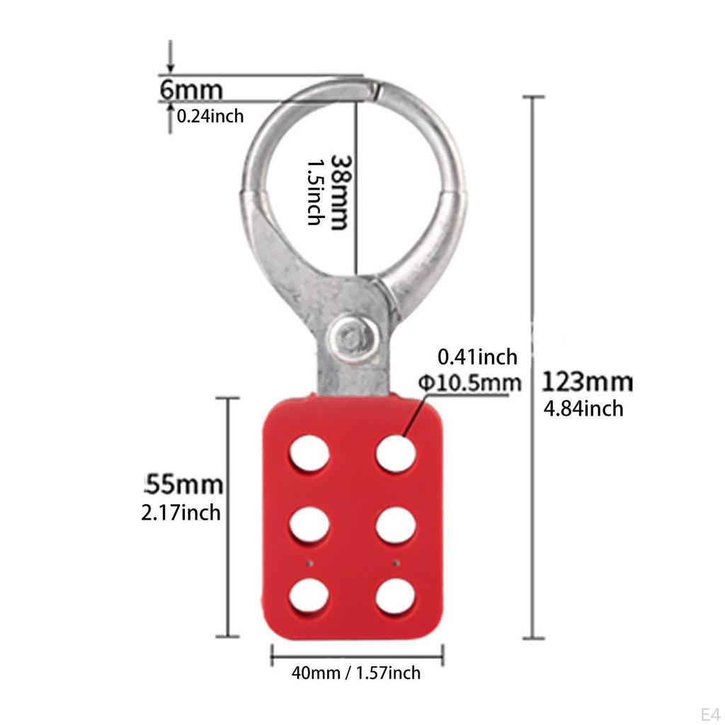 Lock Out Hasp Aluminium for Lockout Station, Compact with 6 Holes