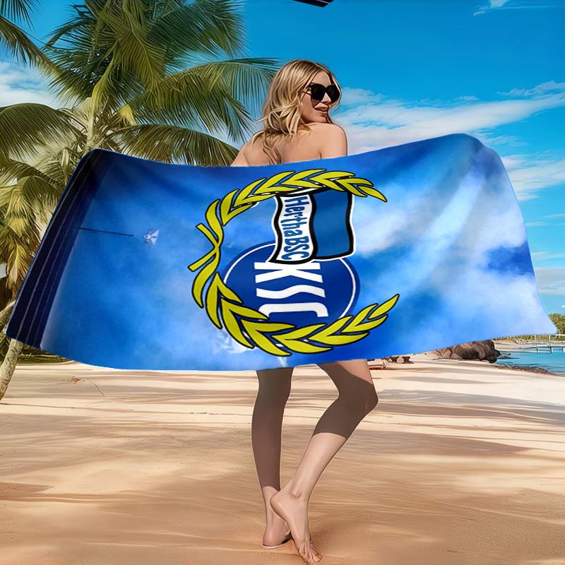Hertha Bsc Berlin Crest Beach Towel, Quick-drying, Easy To Care For, Suitable for Both Fitness and Beach Vacations,Sports Essential