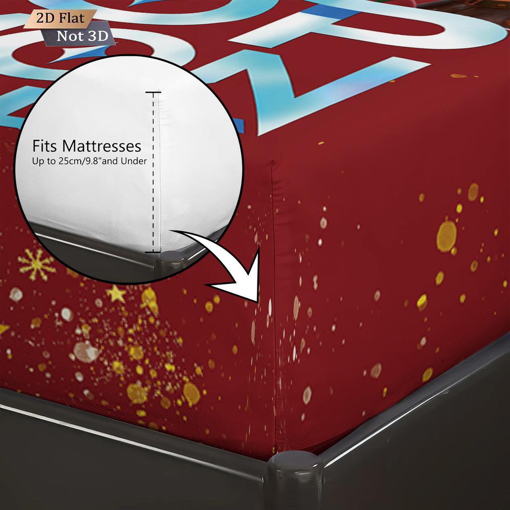 3 Christmas K-Pop Demon Hunters Print coreless Bed Sheet Set Multiple Size Bedcover Bedroom Bedding Decoration Machine Washable