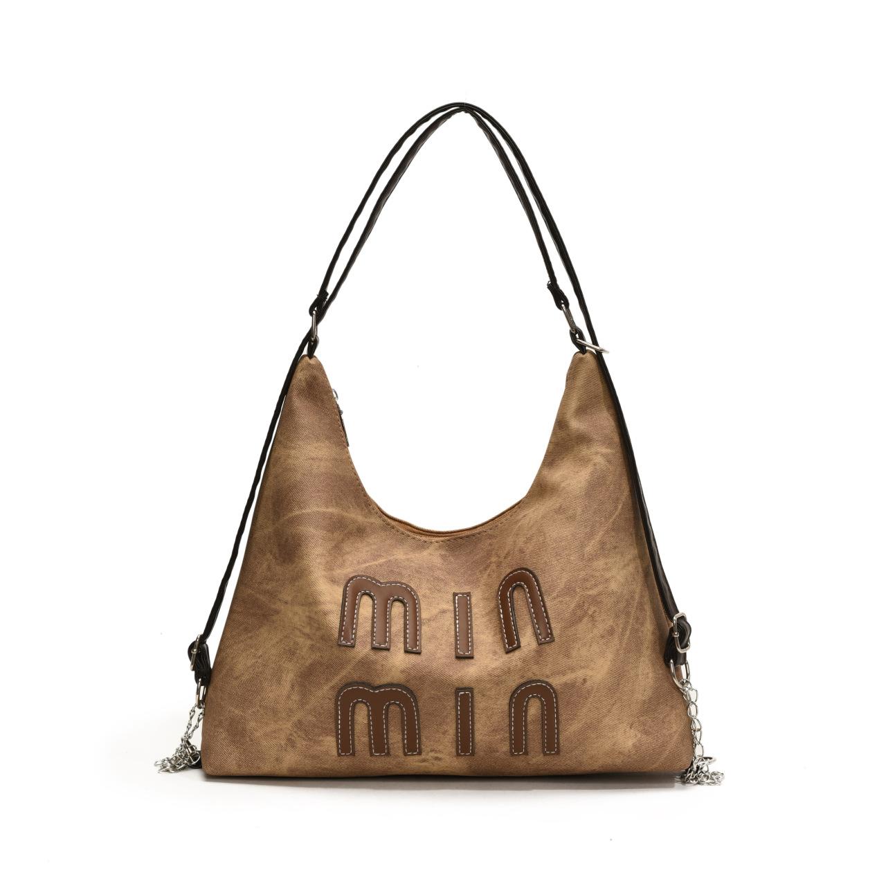 

Casual retro street trend shoulder bag women s 2025 new versatile fashion backpack multi-purpose backpack коричневий
