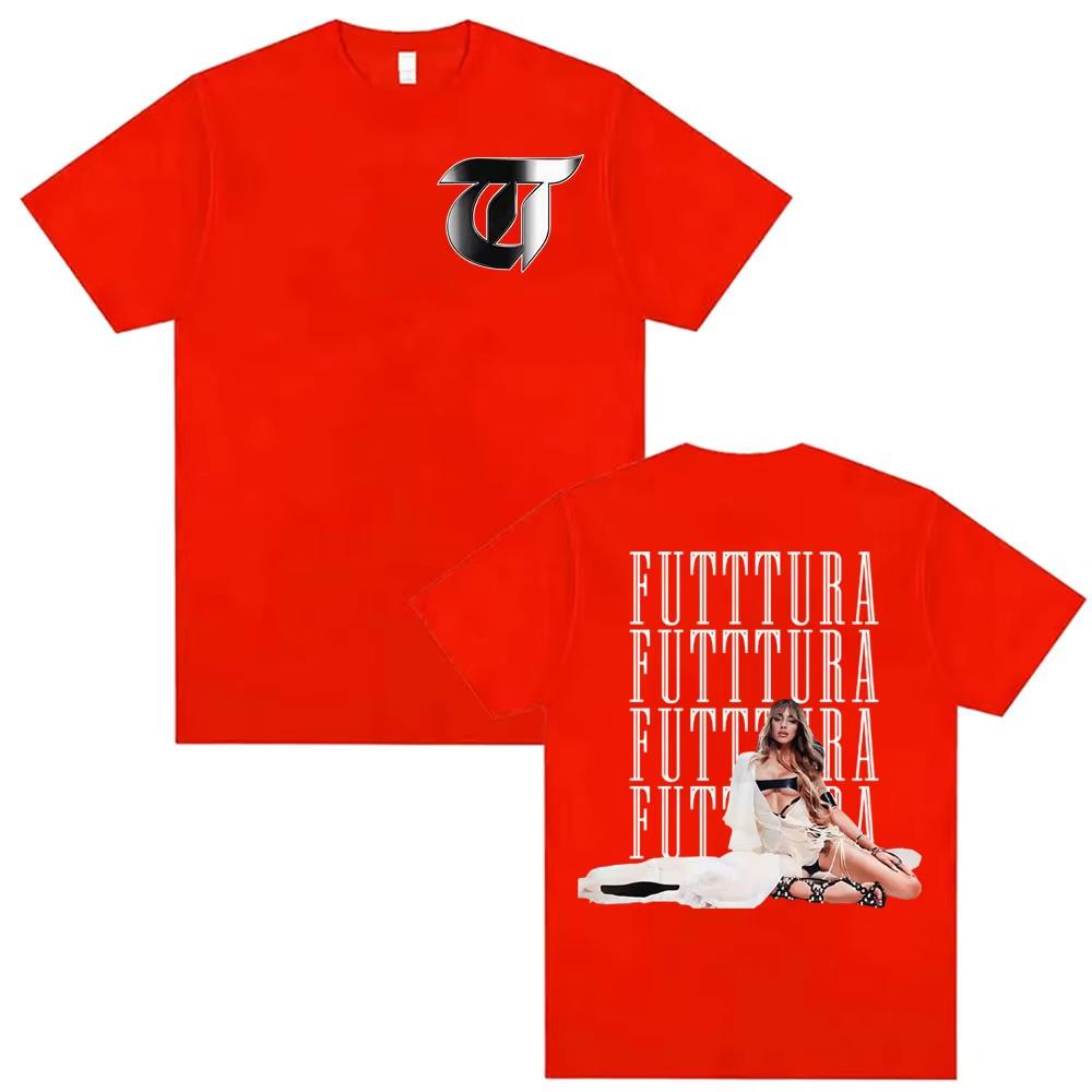 Singer Tini Stoessel Futtura Tour Print Tshirt Men Women Clothing Aesthetic Fashion Oversized Tshirts Cozy Male Cotton T Shirt